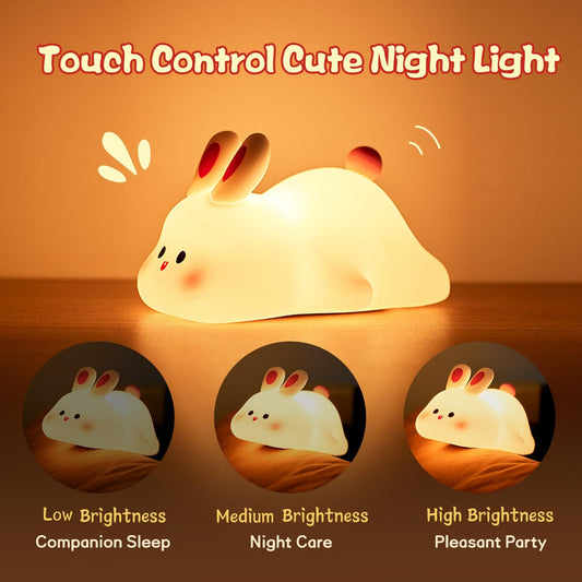 Cute LED Night Light Touch Sensor Cartoon Kid's Lamp Home Decor
