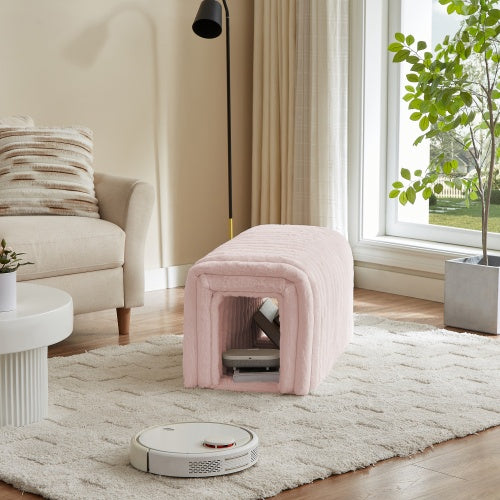 Ottoman Storage Bench Pet Supplies Corduroy Bench Cat's Nest To Hide For The Living Room, Entryway And Bedroom