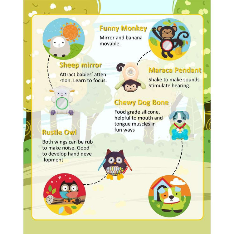 Keeygo Baby Play Mat Zoo Theme Sensory